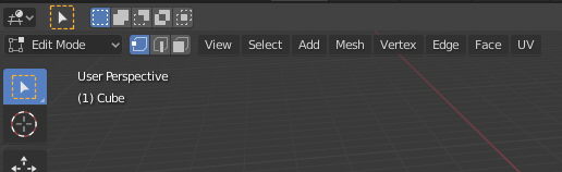 Blender edit menu